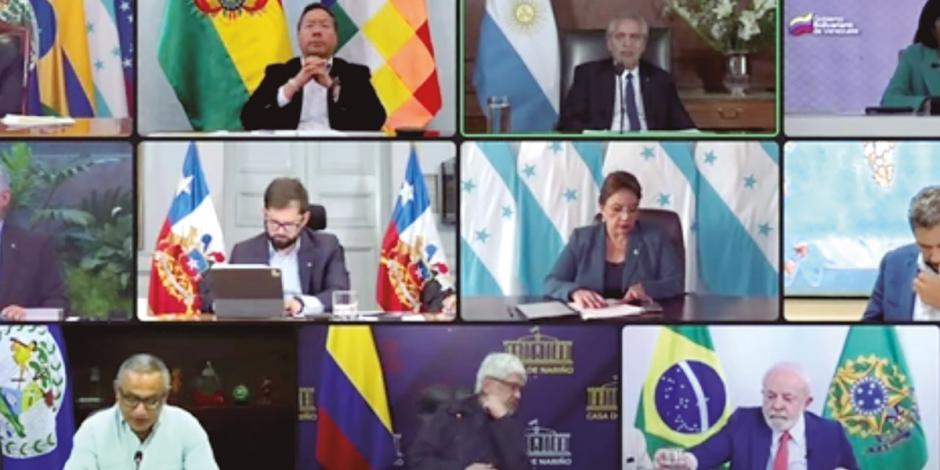 El pasado 5 de abril, el Presidente Andrés Manuel López Obrador encabezó la primera reunión virtual de la Alianza de Países de América Latina y el Caribe contra la Inflación.