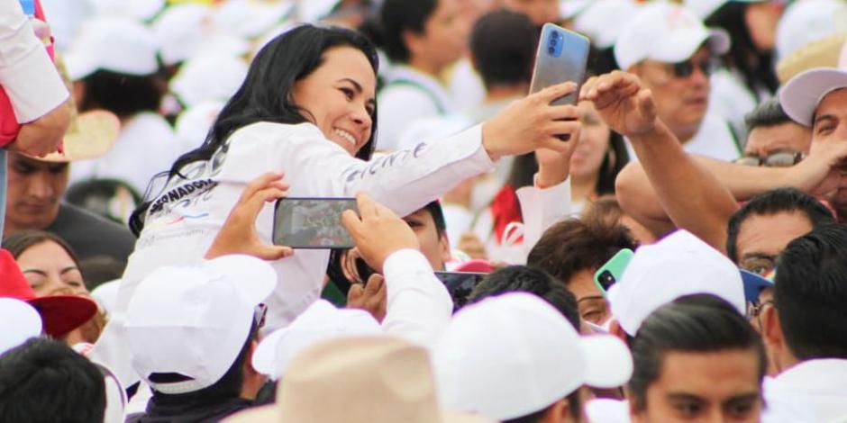 Alejandra Del Moral, candidata del PRI a la gubernatura del Estado de México.