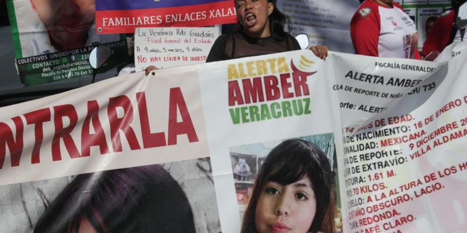 Familiares de desaparecidos protestan en Veracruz, en enero.