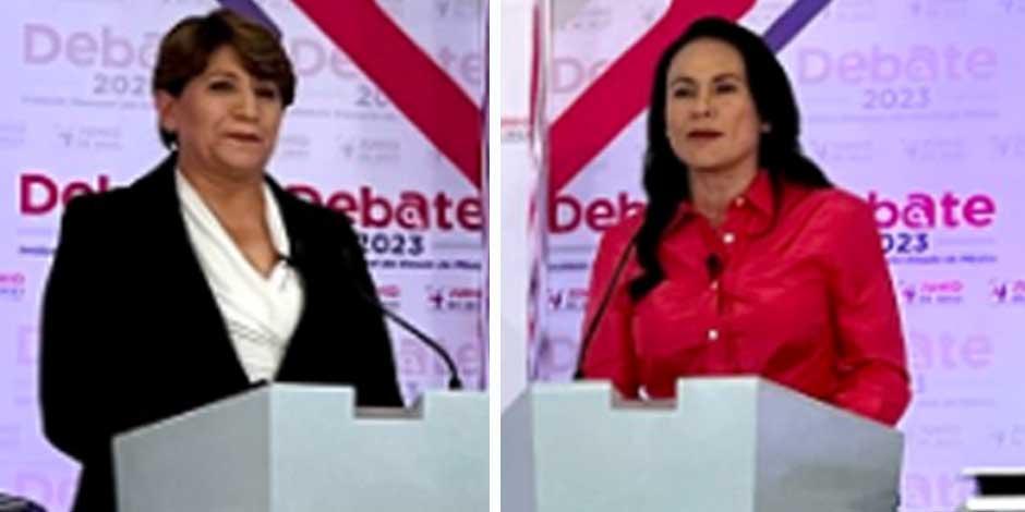 Delfina Gómez y Alejandra Del Moral se enfrentan en primer debate por el Edomex