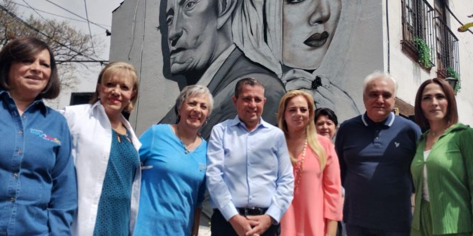 Giovani Gutiérrez inaugura un gran mural pintado en honor al gran compositor Agustín Lara y a una mujer ícono del cine nacional, María Félix