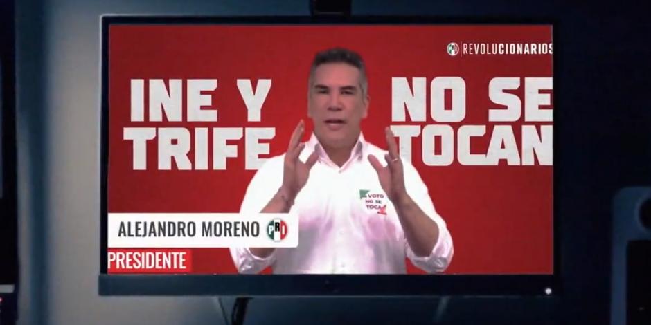 Spot de MC se basa en declaración de Alejandro Moreno, dirigente nacional del PRI (en foto), de que el Tribunal Electoral "no se toca".