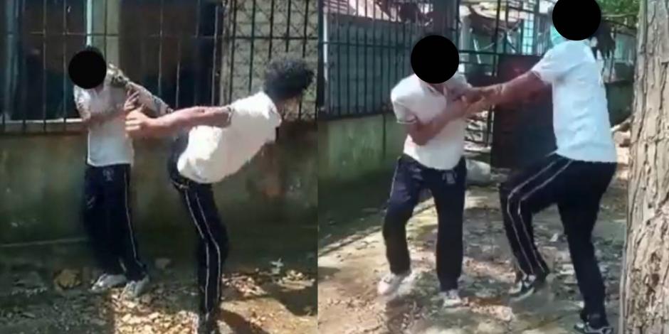 Estudiante que sabe artes marciales golpea brutalmente a su compañero (VIDEO)