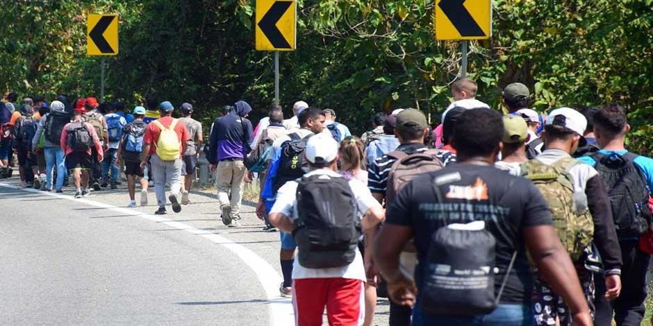 Miles de migrantes  en su paso por Chiapas de manera irregular