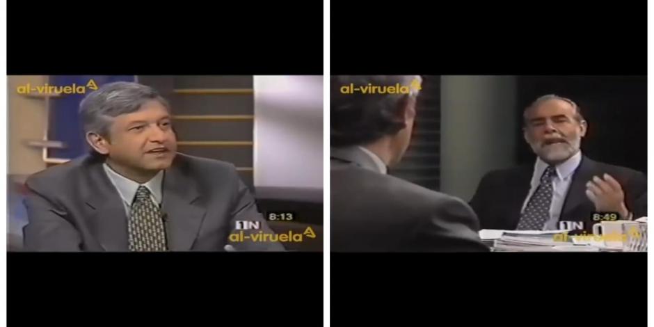 Debate entre Andrés Manuel López Obrador y Diego Fernández de Cevallos en el noticiario de Joaquín López Dóriga.