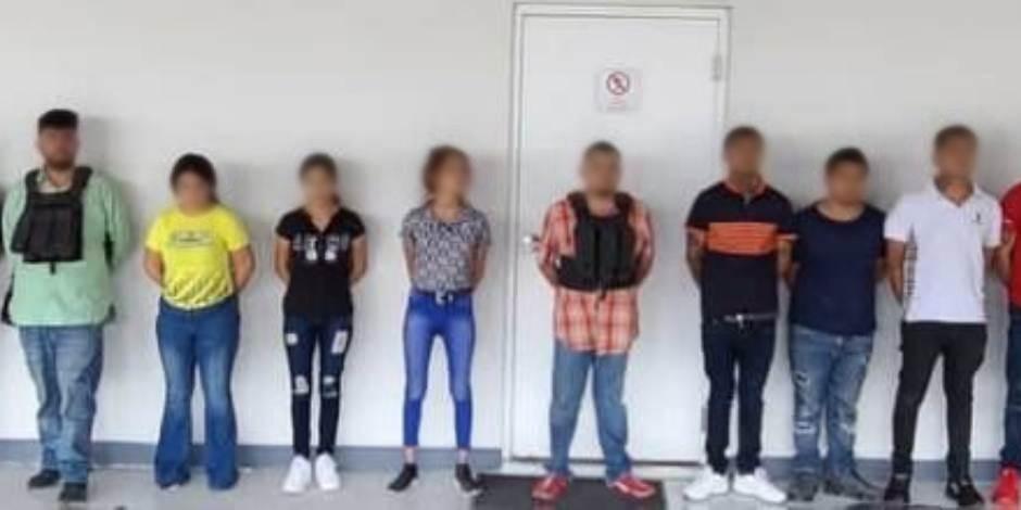 Detienen a 15 presuntos integrantes de una célula delictiva en Nuevo León.