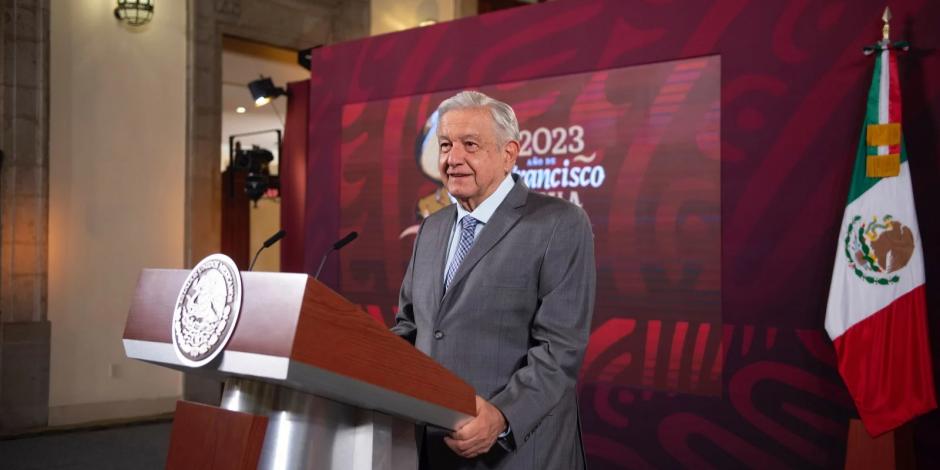López Obrador, presidente de México, ofrece su conferencia de prensa este 28 de julio, desde Tepic, Nayarit.