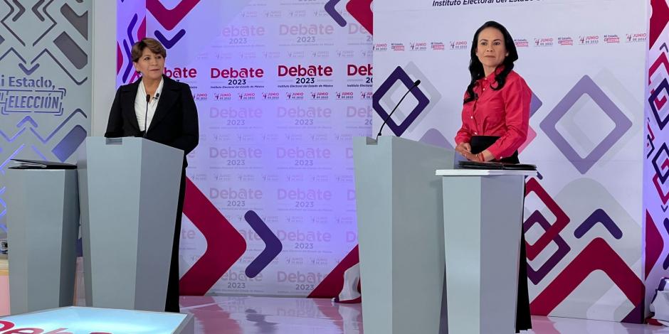 Se realizó el primer debate entre las candidatas a la gubernatura del Estado de México Delfina Gómez (Morena) y Alejandra del Moral (PRI-PAN).