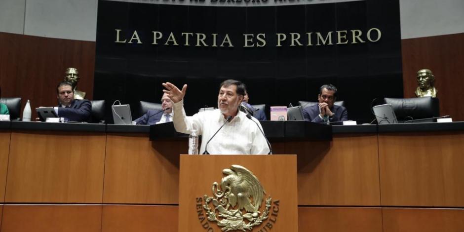 El diputado Gerardo Fernández Noroña acusa a la Suprema Corte de Justicia de la Nación de actuar con 'afán golpista' en resolución que suspende la primera parte del plan B de la Reforma Electoral.