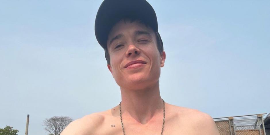Elliot Page sube FOTO en topless para celebrar su cuerpo trans: 'se siente tan bien'