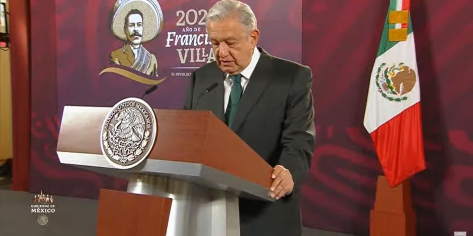 Andrés Manuel López Obrador este viernes en Palacio Nacional.