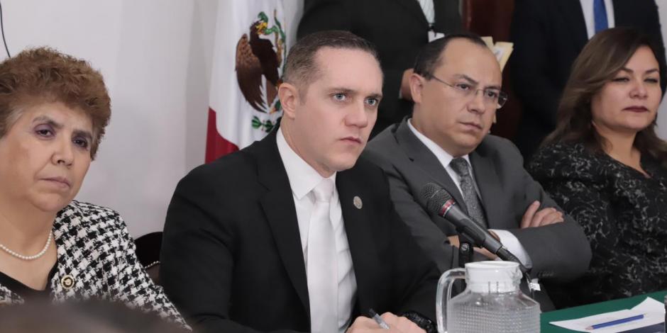 Adrián Rubalcava, alcalde de Cuajimalpa, durante su comparecencia en el Congreso local de la Ciudad de México.