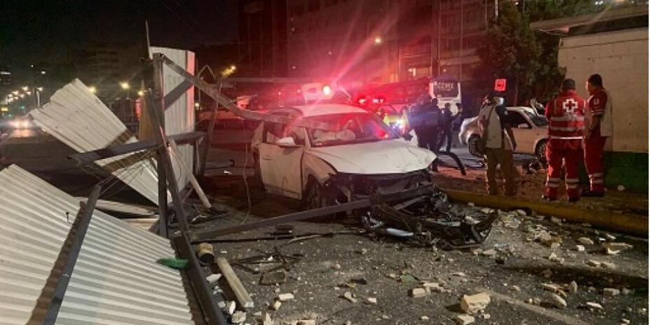 Accidente en Chapultepec a causa de conducir en estado de ebriedad.