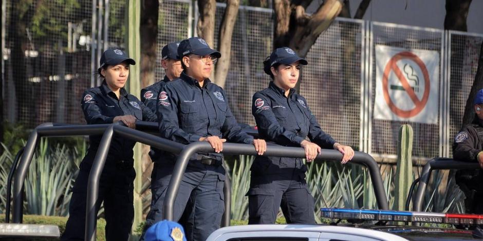 Fuerza policial usada en la alcaldía de Álvaro Obregón.
