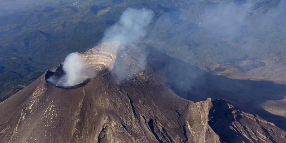 Volcán Popocatépetl, el cual ha aumentado su actividad en días recientes.