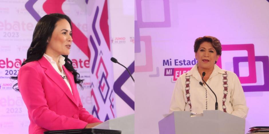 El encuentro entre las abanderadas de la coalición Juntos Hacemos Historia y la alianza Va por el Estado de México fue organizado por el Instituto Electoral Mexiquense,