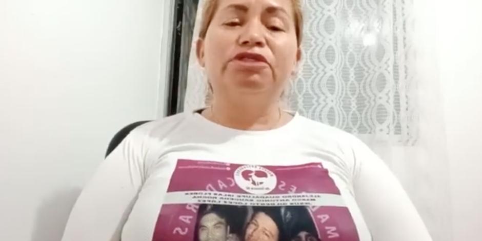 Ceci Flores dice que no quiere dejar de buscar a sus hijos desaparecidos.