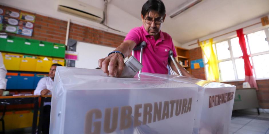 Casilla electoral instalada en Coahuila para los comicios de este domingo 4 de junio.