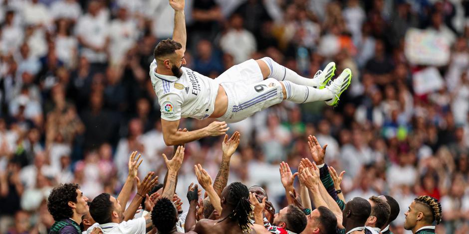 Karim Benzema durante su último partido con el Real Madrid