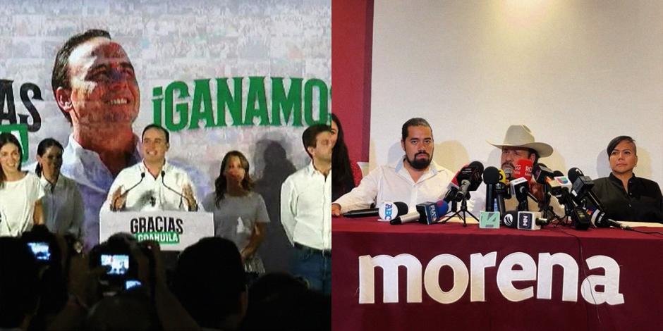 Los candidatos Manolo Jiménez y Armando Guadiana.