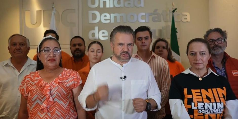 Evaristo Lenin Pérez, candidato de la coalición "Rescatemos Coahuila" para la gobernatura de esa entidad.