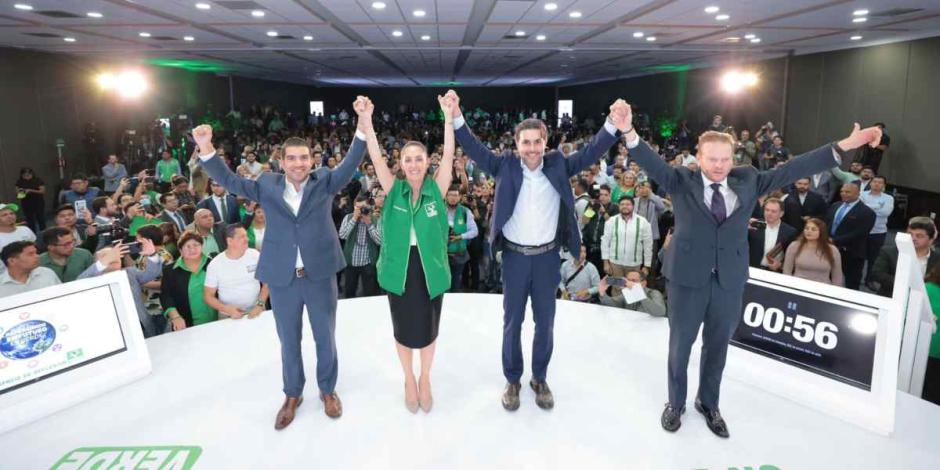 Claudia Sheinbaum Pardo, Jefa de Gobierno de la CDMX, participó en la Convención Nacional del Partido Verde Ecologista, que abarcó temas de medio ambiente..