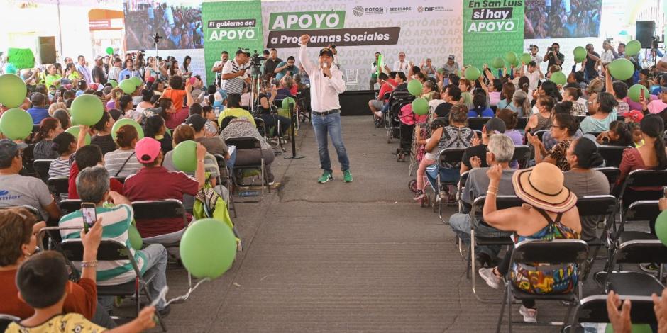 Apoyos a la sociedad de San Luis Potosí por parte del gobierno actual.