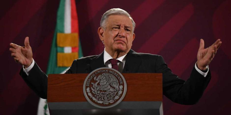 Andrés Manuel López Obrador durante una conferencia de prensa matutina
