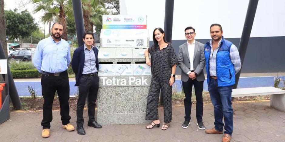 ÁO, primera alcaldía que pone contenedores para el reciclaje de Tetra Pak: Lía Limón.