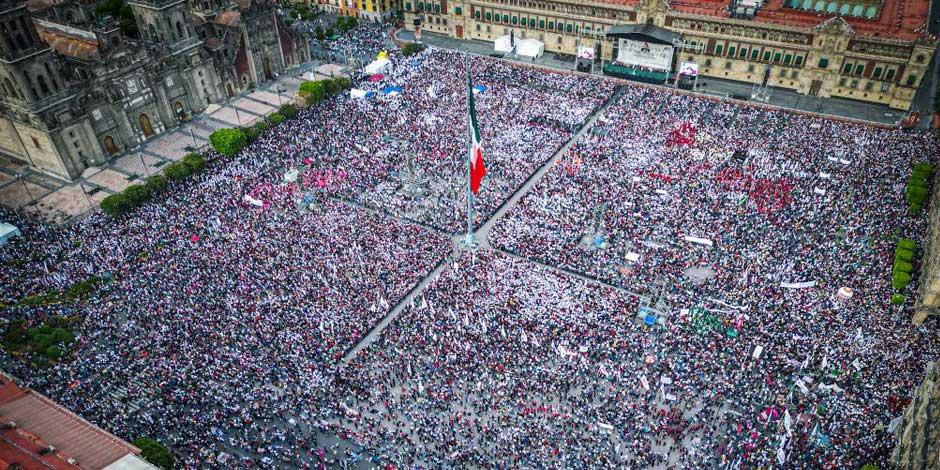 Más de 250 mil personas se dieron cita para acompañar a AMLO en el Zócalo: Martí Batres