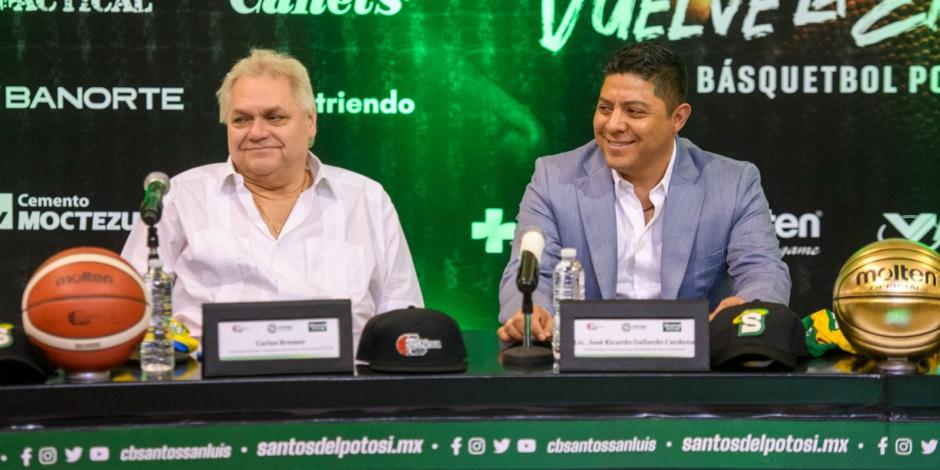El empresario y director del grupo Value y patrocinador de la Liga Nacional de Baloncesto Profesional de México (LNBP), Carlos Bremerk, destaca el apoyo que el gobernador Ricardo Gallardo ha dado al deporte.