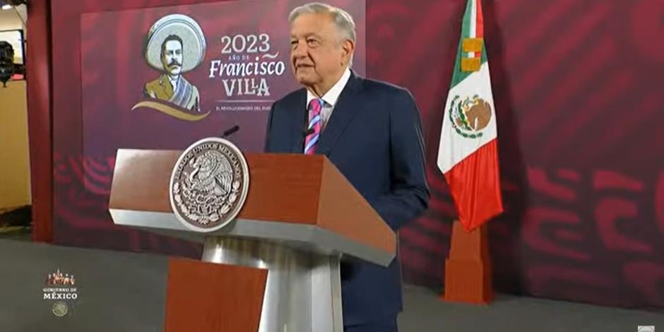 Andrés Mnauel López Obrador este jueves 6 de julio, en Palacio Nacional.