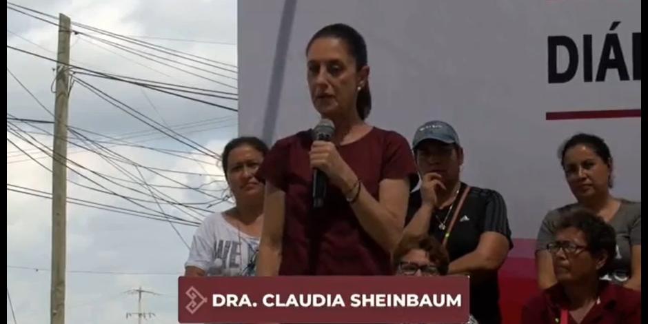 Claudia Sheinbaum este jueves en el estado de Tamaulipas.