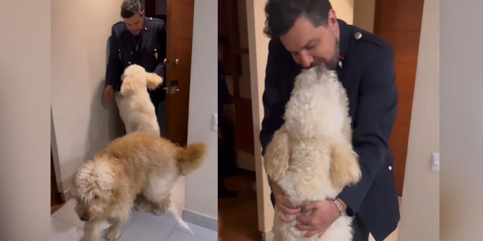 Paul Stanley es recibido por sus mascotas luego de su participación en La casa de los famosos.