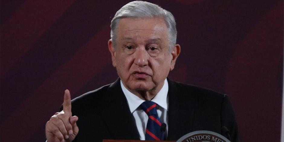 Andrés Manuel López Obrador, presidente de México, ofrece su conferencia de prensa este jueves 12 de octubre del 2023, desde Palacio Nacional, en la CDMX.