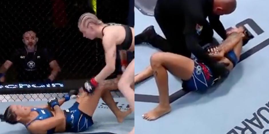 Istela Nunes sufrió una impresionante lesión durante su pelea contra Viktoriia Dudakova en UFC Vegas 77.