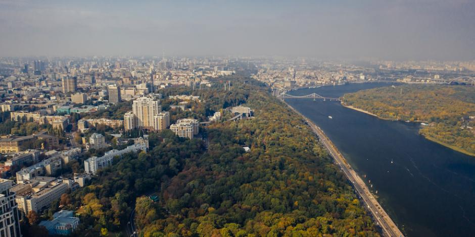 Vista general de la ciudad de Kiev, capital de Ucrania.