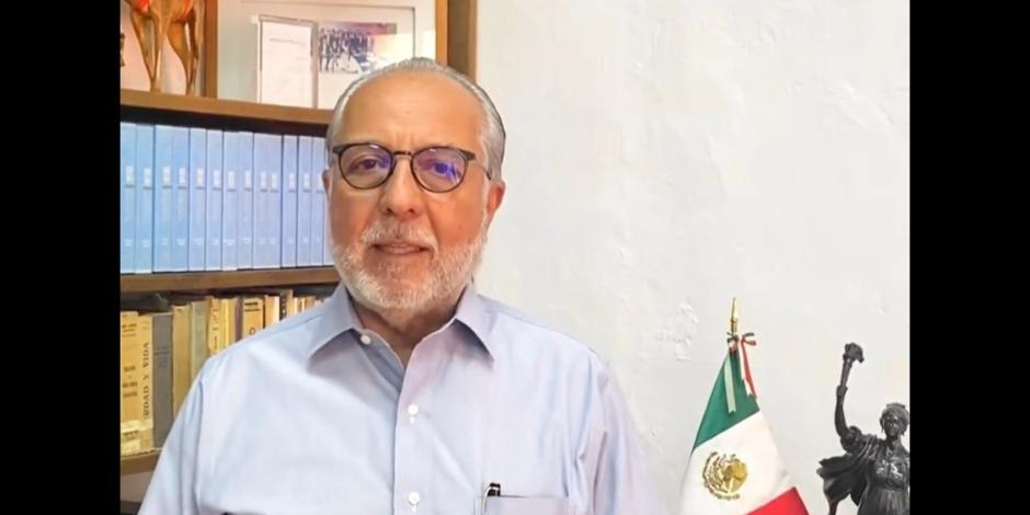 El exgobernador de Querétaro, el pasado 9 de mayo, en un videomensaje.