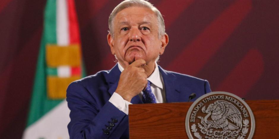 Andrés Manuel López Obrador, presidente de México, ofrece su conferencia de prensa este jueves 14 de septiembre del 2023, desde Palacio Nacional, en la CDMX.