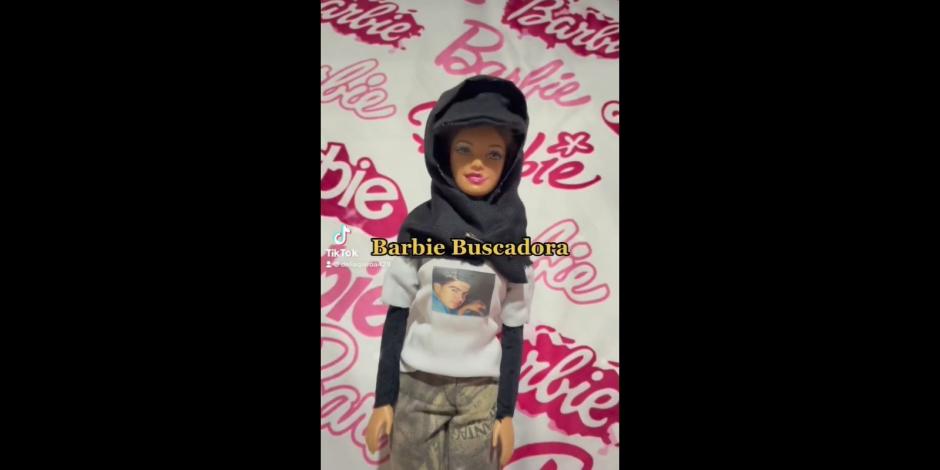 La muñeca que llamaron “Barbie Buscadora” fue compartida en un video, ayer.