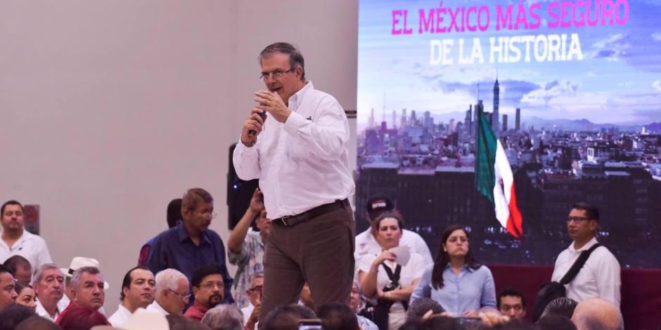 Marcelo Ebrard presentó el "Plan Ángel" en Tamaulipas.