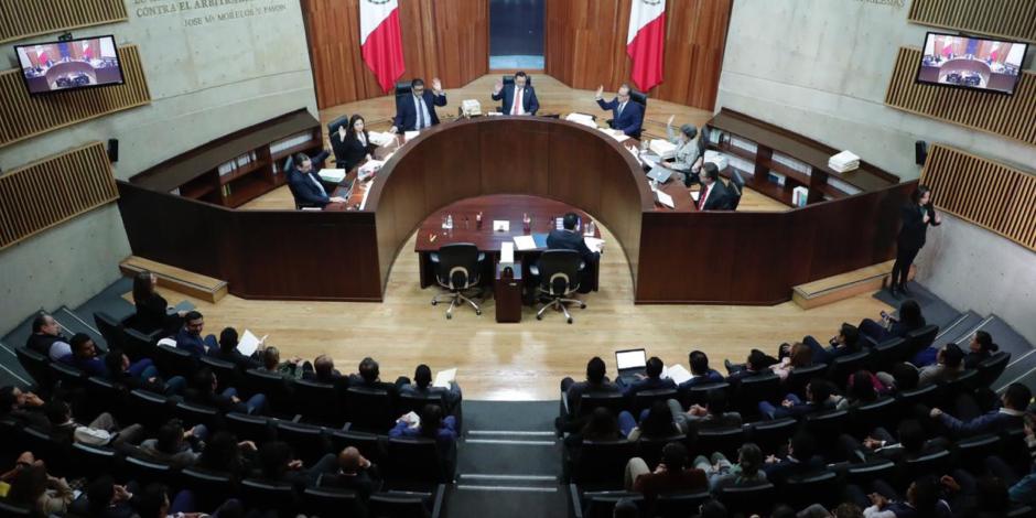 Sesión del Tribunal Electoral del Poder Judicial de la Federación.