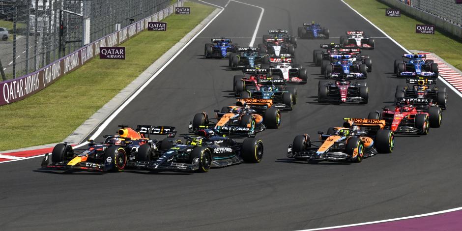 Los monoplazas en el Gran Premio de Hungría de F1 en el Circuito de Hungaroring.