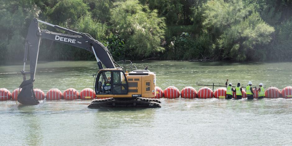 Las boyas fueron colocadas en el río Bravo el 24 de julio pasado.