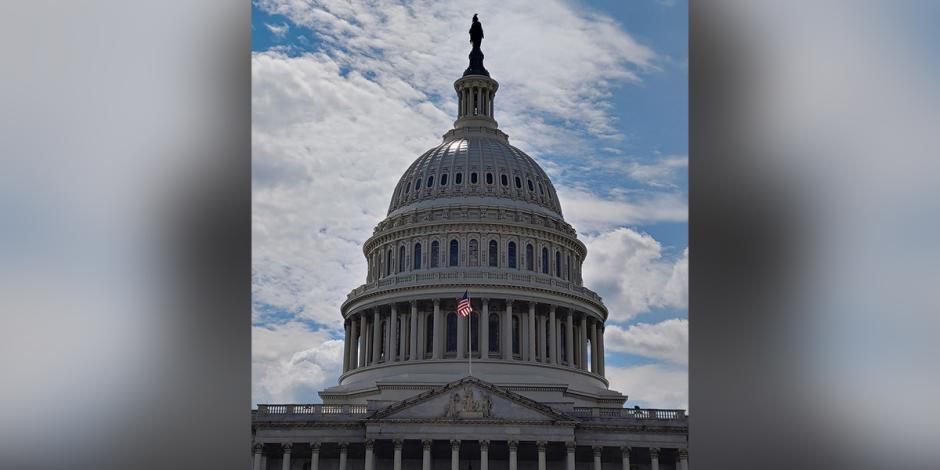 Imagen del Capitolio, sede del Senado de EU, en Washington.
