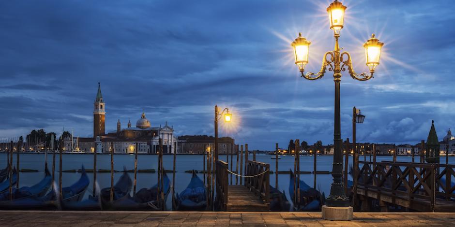 Vista de San Giorgio Maggiore de Venecia, Italia.