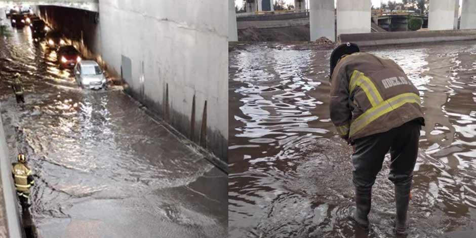 Aspectos de las inundaciones que se registraron este martes en la CDMX