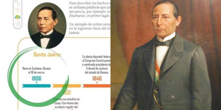 Natalicio de Benito Juárez cambia en nuevos libros de texto gratuitos.