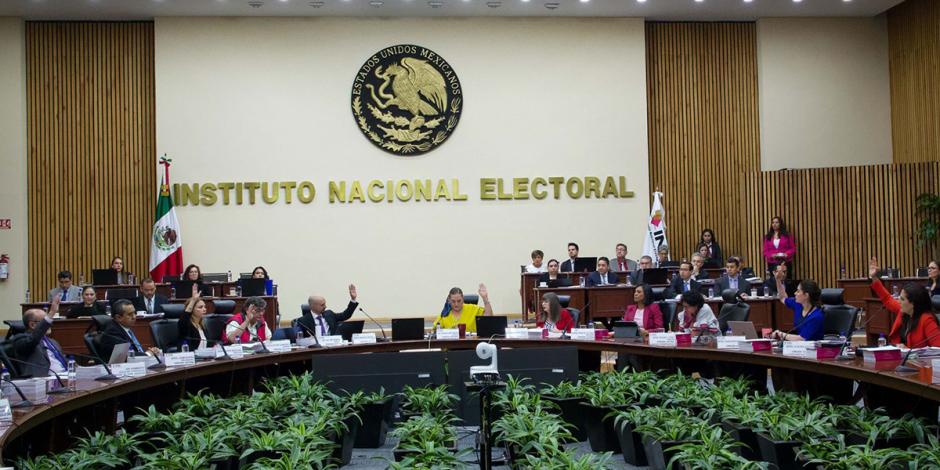 Sesión de consejeros del Instituto Nacional Electoral.
