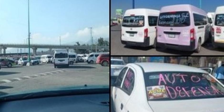 Movilización de transportistas genera caos vial en la México-Querétaro, donde también hubo un accidente vial entre dos tráileres.